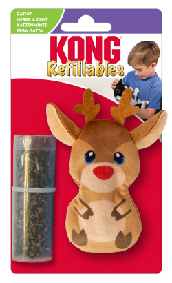 Brinquedo para Gato Kong Holiday Cat Recarregável Rena | 1 unidade (H25C155)