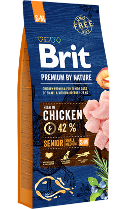 Ração para Cão Brit Premium by Nature Senior Small & Medium Dog | 15 kg