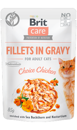 Brit Care Cat Fillets in Gravy Choice Chicken | Wet (Saqueta) | 85 g