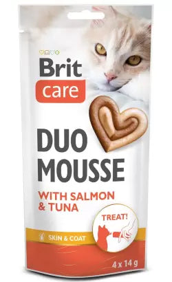 Brit Care Creamy Treats Duo Mousse Gato Salmón y Atún - Snack para gato