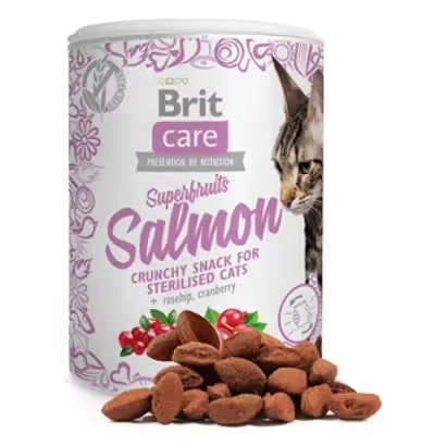 Brit Care Cat Snack Superfruits Salmon cat biscuits