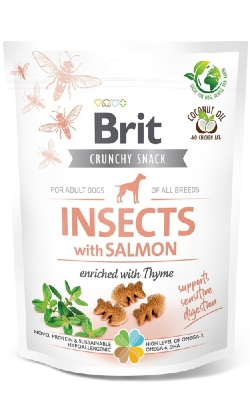 Biscoitos para cão Brit Care Dog Crunchy Cracker Insects with Salmon Enriched with Thyme | 200 g