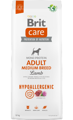 Ração para Cão Brit Care Dog Adult Medium Breed Hypoallergenic | Lamb | 12 kg