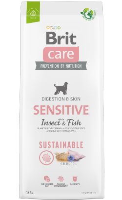 Ração para Cão Brit Care Dog Sustainable Sensitive | Fish & Insect | 12 kg