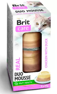 Brit Care Duo Mousse Gato Adulto y Senior Pollo y Pato - Comida húmeda para gato
