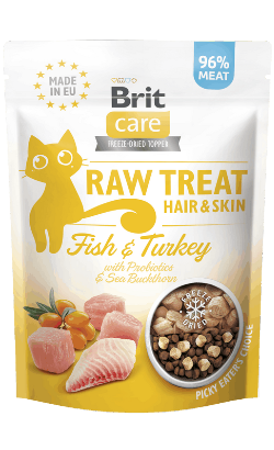 Brit Care Raw Treat Cat Hair & Skin | Fish & Turkey | 40 g