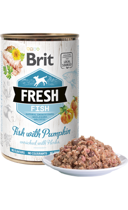 Ração húmida para Cão Brit Fresh Dog Fish with Pumpkin | Wet (Lata) | 400 g