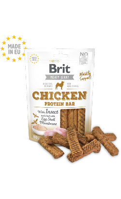 Brit Dog Meat Jerky Snack Protein Bar Chicken with Insect | 80 g