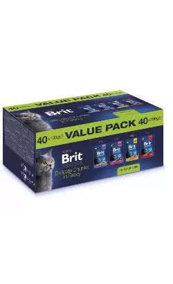 Brit Premium by Nature Adult Cat Delicate Chunks in Gravy - Wet cat food