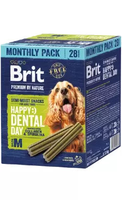 Brit Premium by Nature Happy Dental Day Cão M - Snack para cão para cuidado dentário