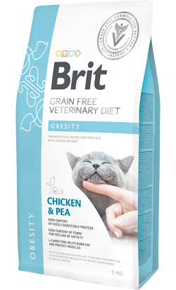 Ração Veterinária para Gatos Brit Veterinary Diet Cat Obesity Grain-Free Chicken & Pea | 2 kg