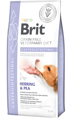 Ração Veterinária para Cão Brit Veterinary Diet Dog Gastrointestinal Grain-Free Herring & Pea | 12 kg