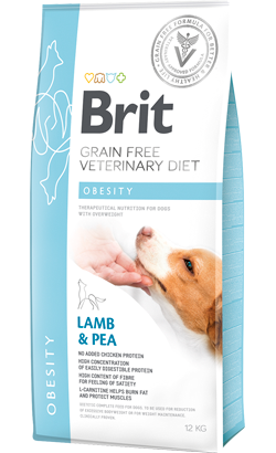 Ração Veterinária para Cão Brit Veterinary Diet Dog Obesity Grain-Free Lamb & Pea | 12 kg