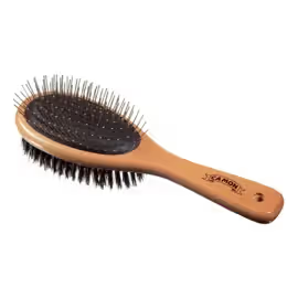 Camon Double Bristle Steel Dog Brush