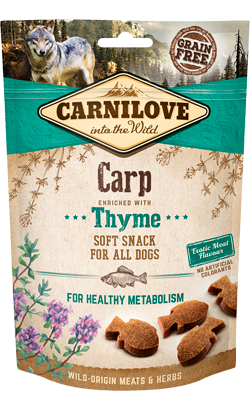 Biscoitos para cão Carnilove Dog Soft Snack Carp With Thyme | 200 g