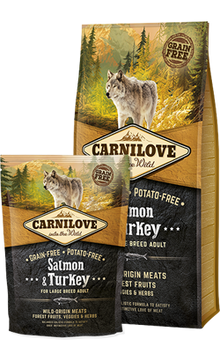 Ração para Cão Carnilove Grain-Free Salmon & Turkey Adult Large Dog | 12 kg