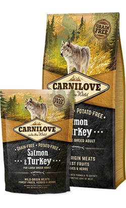 Ração para Cão Carnilove Grain-Free Salmon & Turkey Adult Large Dog | 12 kg