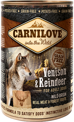 Ração húmida para Cão Carnilove Grain-Free Venison & Reindeer Adult Dog | Wet (Lata) | 400 g