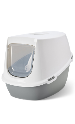 Casa de banho para Gatos Savic WC Robin Jumbo | Cinza/Branca