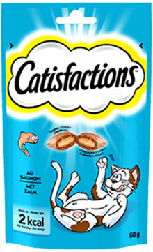 Biscoitos Catisfaction Snack Salmão para Gatos | 6 x 60 g