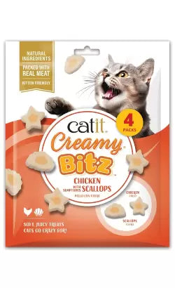 Catit Creamy Snacks Bitz Adult Cat Chicken and Scallop - Cat treat
