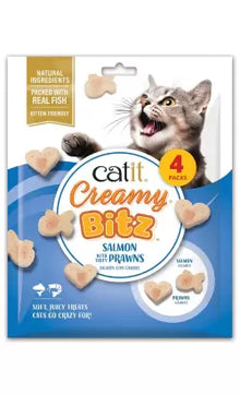 Catit Creamy Snacks Bitz Gato Adulto Salmão e Camarão - Snack para gato