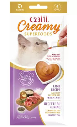 Catit Creamy Superfoods Adult Cat Lamb, Quinoa and Chia - Cat snack