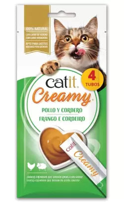 Catit Creamy Gato Adulto Pollo y Cordero - Snack para gato
