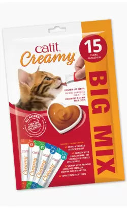 Catit Creamy Big Mix Cat All Ages Chicken, Salmon and Tuna - Cat treat