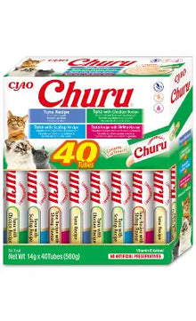 Churu Gato Adulto Variedade de Atum e Marisco - Snack para gato