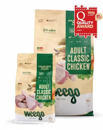 OFERTA 2kg: Weego Dog Grain Free Adult Classic Chicken 10 KG + Embalagem 2kg Grátis