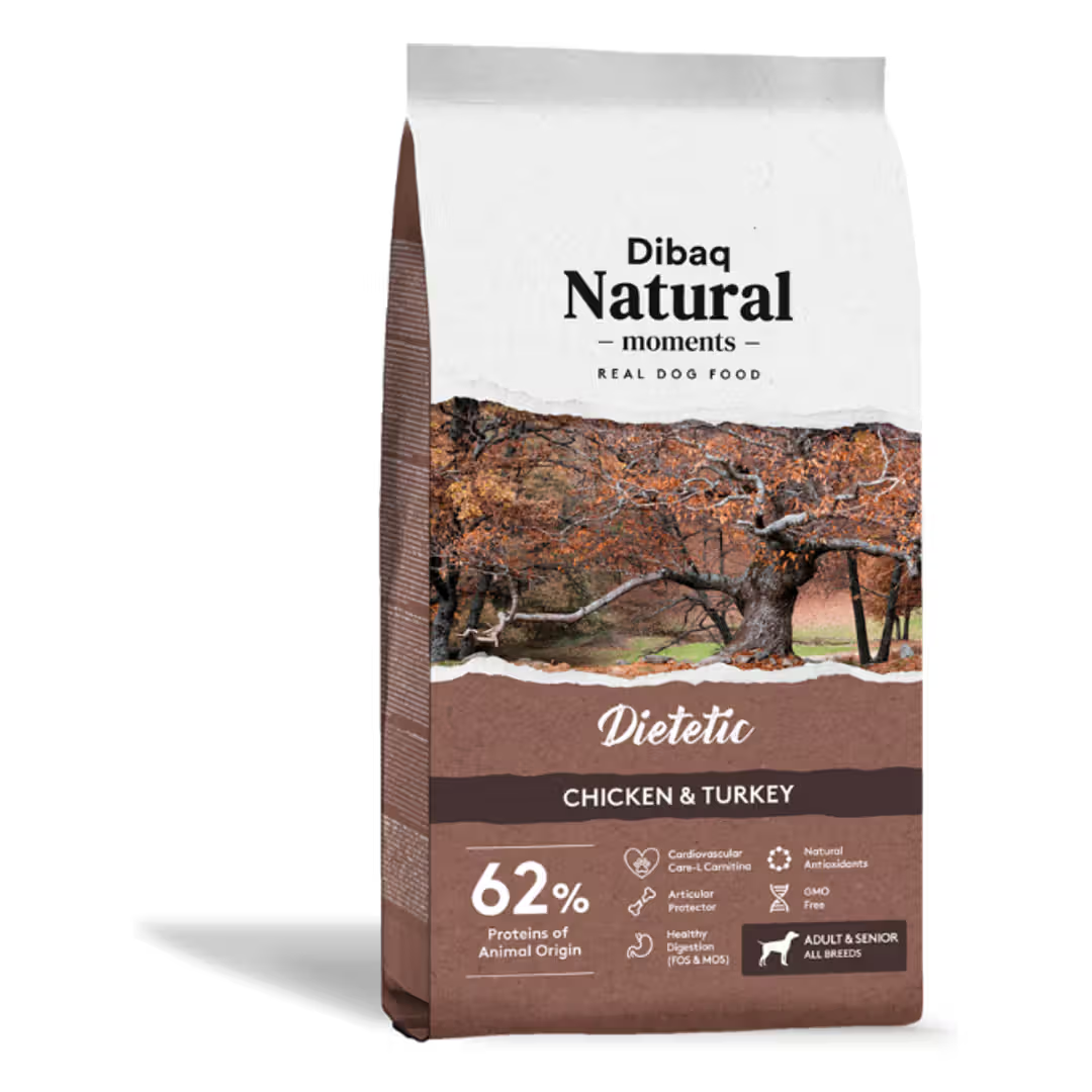 Dibaq Natural Moments Dietetic Adult Dog Chicken and Turkey - Dry food for dogs prone to obesity