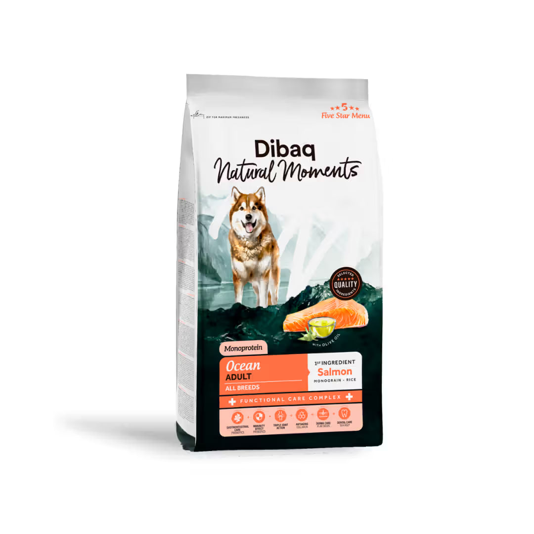 Dibaq Natural M. Cão Adulto Salmão - Ração seca para cão