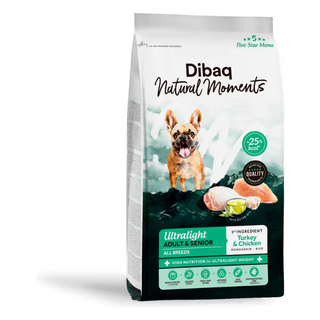 Dibaq Natural Moments Cão Adulto Peru e Frango - Ração seca para cão
