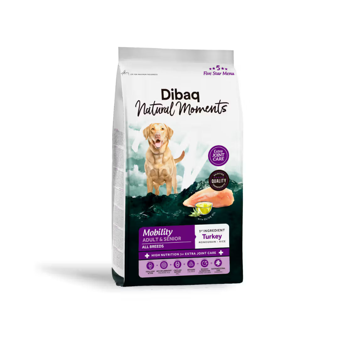 Dibaq Natural M. Adult Dog Turkey - Dry food for dogs with reduced mobility