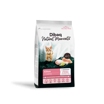 Dibaq Natural M. Gato Gatinho Frango e Peru - Ração seca para gato