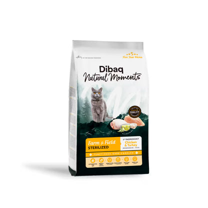 Dibaq Natural Sterilised Cat Chicken and Turkey - Dry cat food for sterilised cats