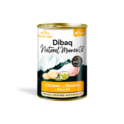 Dibaq Natural Cão Adulto Grain-Free Frango e Banana - Ração húmida para cão