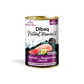 Dibaq Natural M. Cão Adulto Grain-Free Peru e Framboesas - Ração húmida para cão