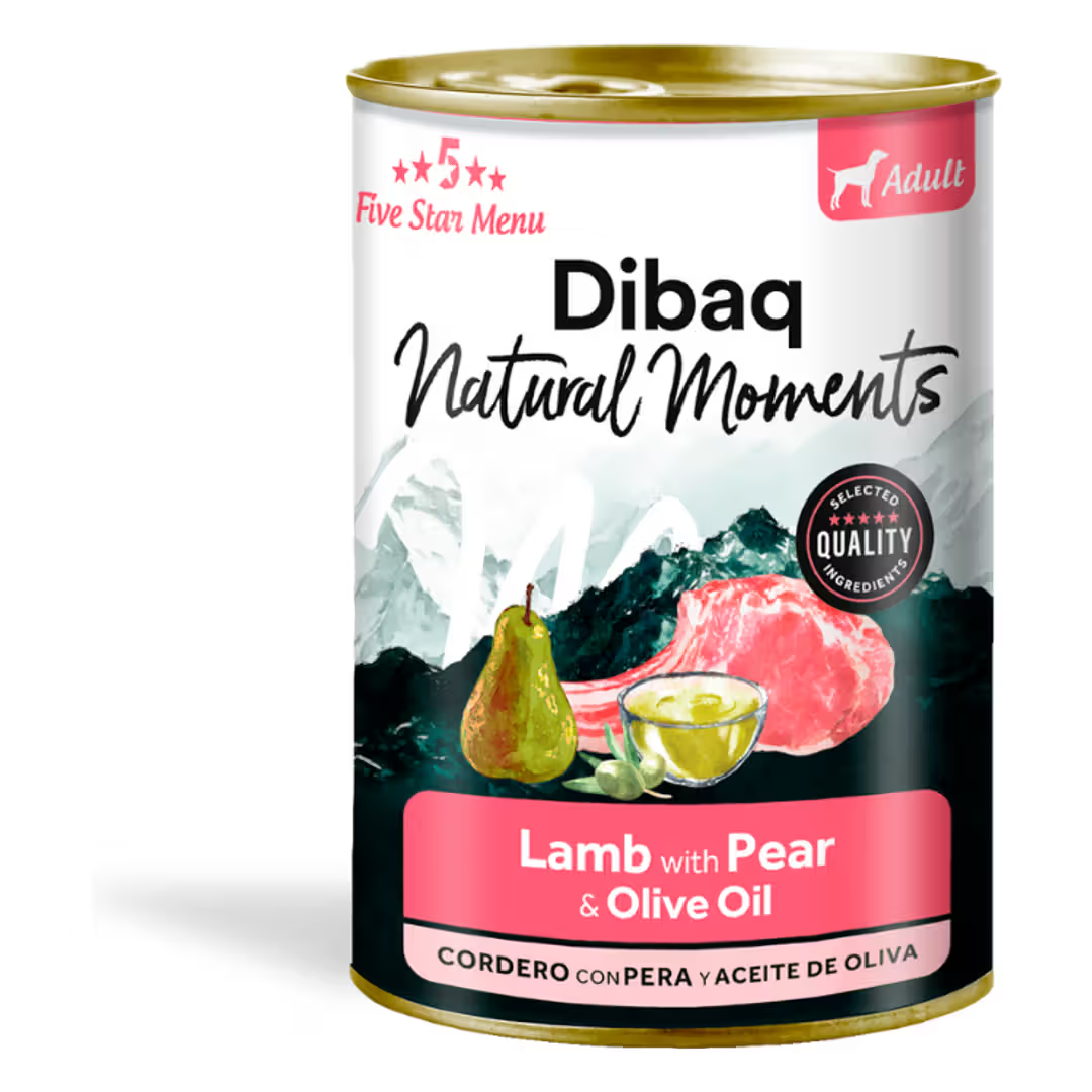 Dibaq Natural Cão Adulto Grain-Free Borrego e Pera - Ração húmida para cão