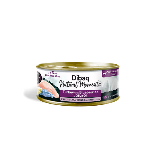 Dibaq Natural Gato Adulto Esterilizado Peru e Arandos - Ração húmida para gato para esterilizados