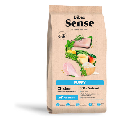 Dibaq Sense Low Grain Cão Cachorro Frango - Ração seca para cão