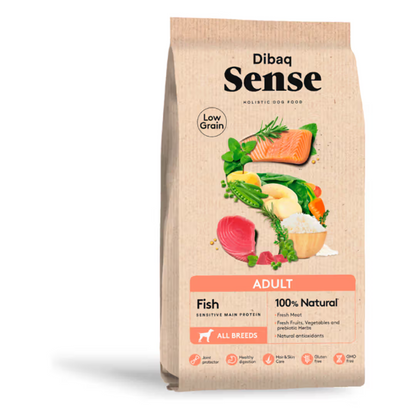 Dibaq Sense Low Grain Cão Adulto Salmão e Atum - Ração seca para cão