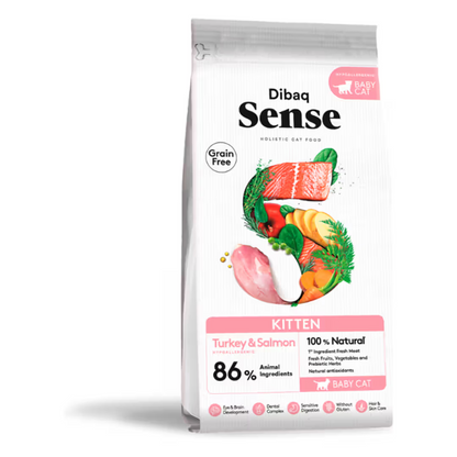 Dibaq Sense Gato Gatito Grain-Free Pavo y Salmón - Pienso seco para gato