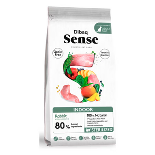 Dibaq Sense Indoor Adult Cat Rabbit Grain-Free - Dry cat food