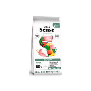 Dibaq Sense Indoor Adult Cat Rabbit Grain-Free - Dry cat food