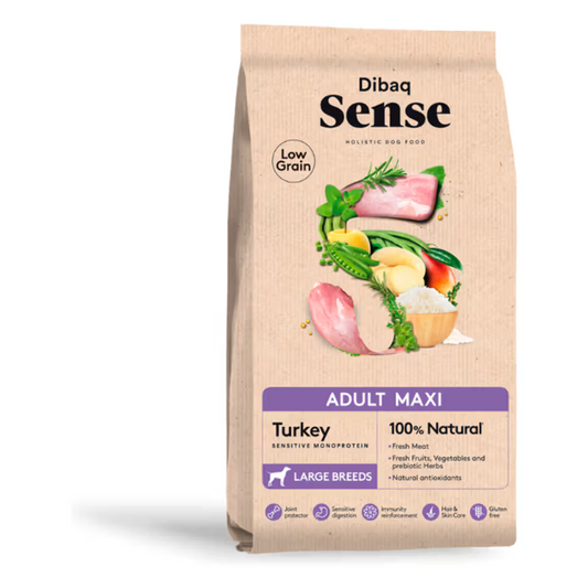 Dibaq Sense Low Grain Cão Adulto Maxi Peru - Ração seca para cão