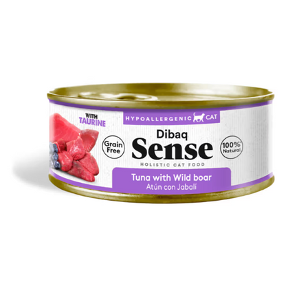 Dibaq Sense Gato Adulto Grain-Free Atum e Javali - Ração húmida para gato