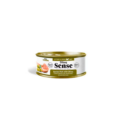Dibaq Sense Gato Adulto Esterilizado Grain-Free Porco Ibérico - Ração húmida para gato para esterilizados