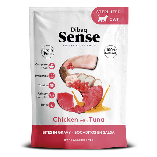 Dibaq Sense Bites Sterilised Adult Cat Chicken and Tuna - Wet food for sterilised cats
